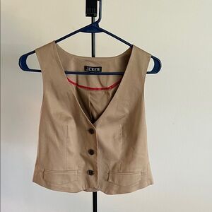 J. Crew Beige Sleeveless Vest